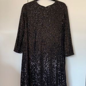 H&M sequin shift dress
